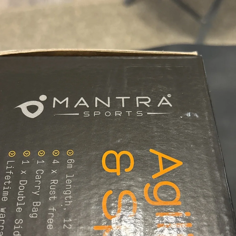 Mantra Sports 20ft Agility Ladder 12 Rung 8 Cones Speed Training Set